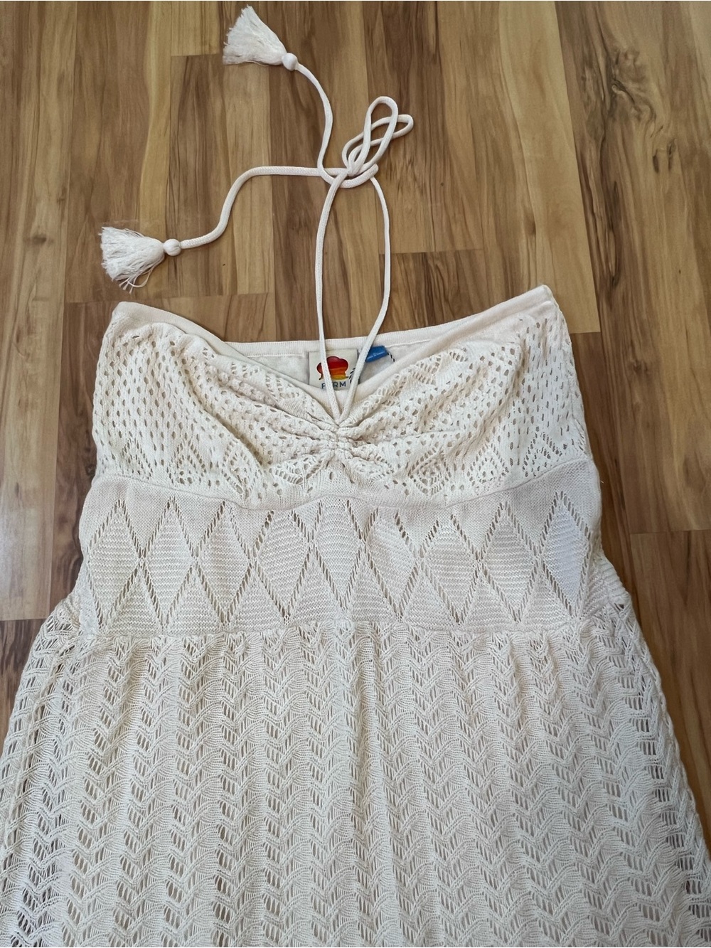 FARM Rio Ivory Crochet Maxi Dress NWOT - Picture 6 of 10